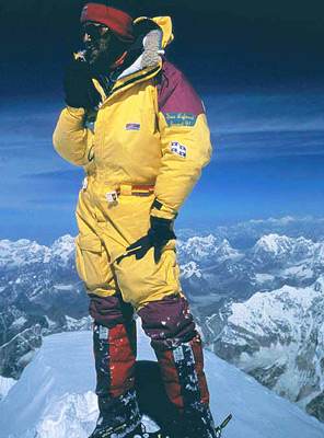 Yves Laforest au sommet de l'Everest
